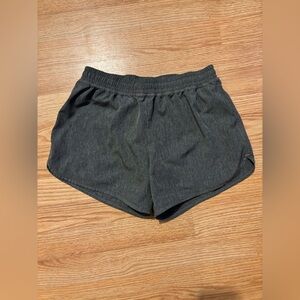 Champion Charcoal Gray Shorts with Red Accent